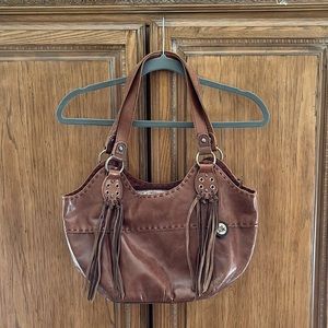 the sak brown leather purse